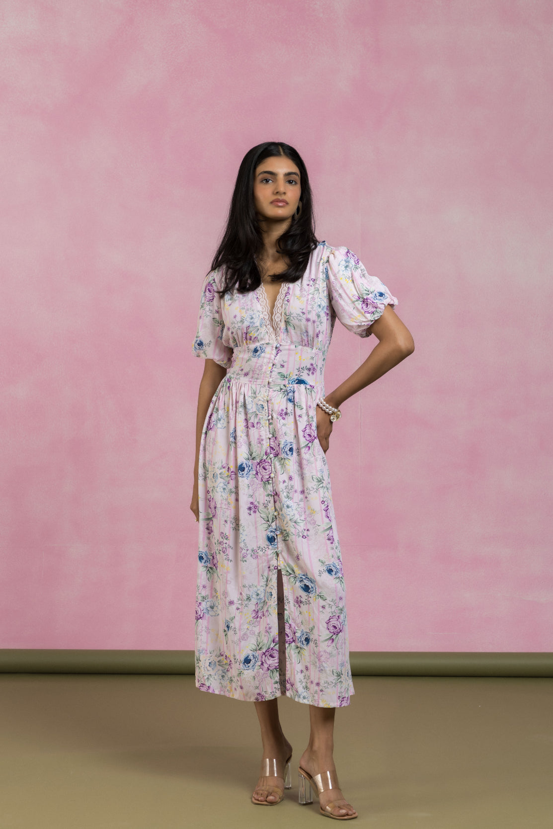 Amélie Floral Midi Dress