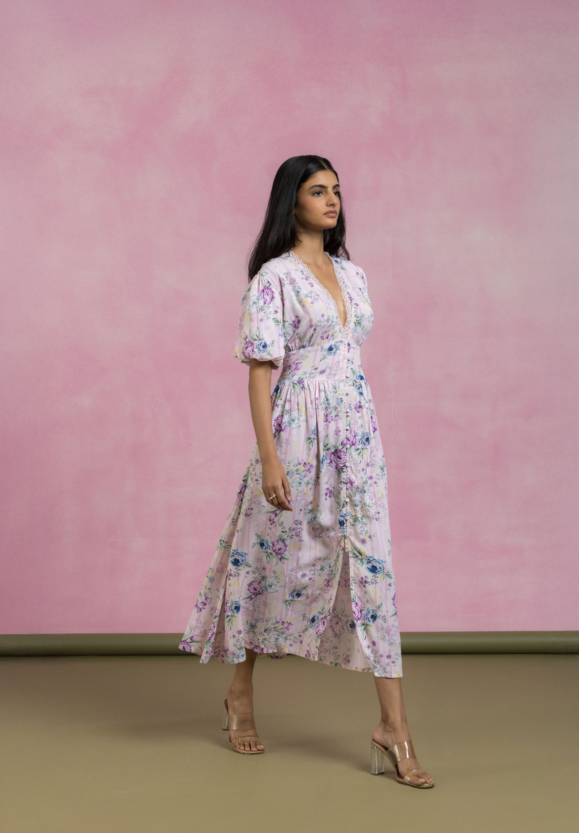 Amélie Floral Midi Dress