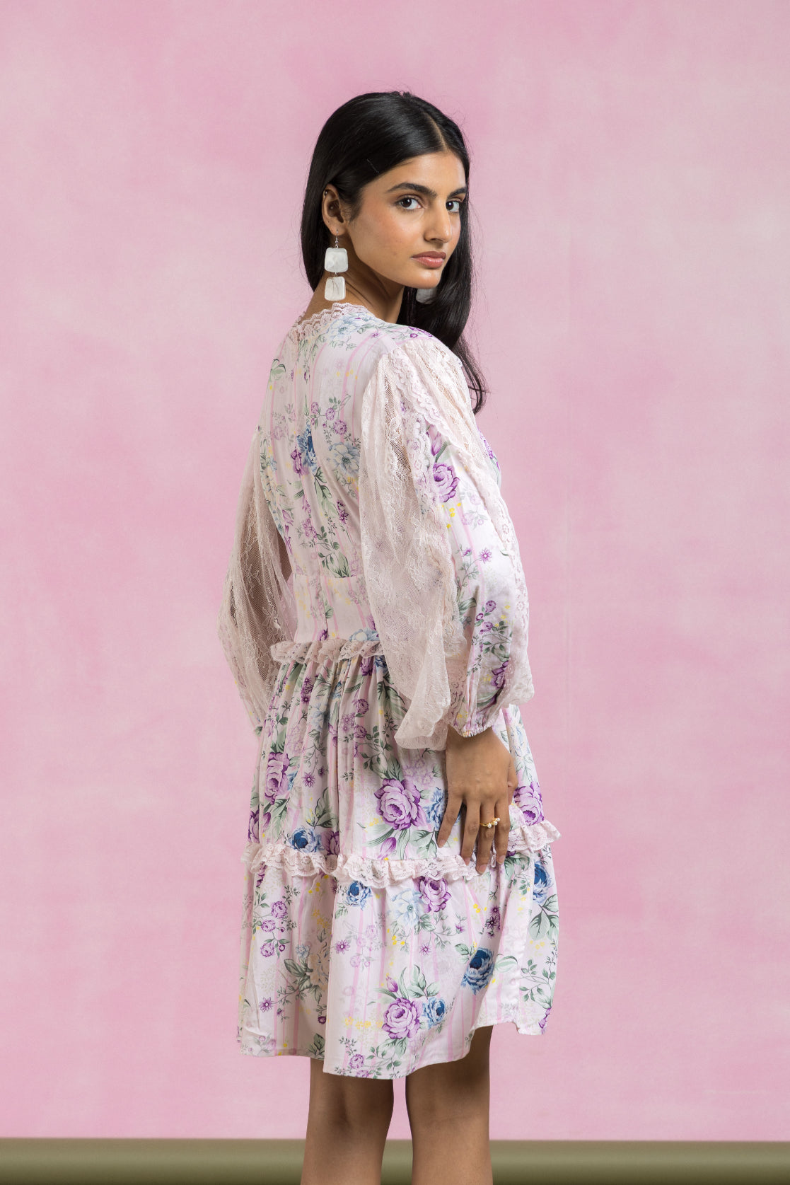 Rosalie Lace Floral Mini Dress