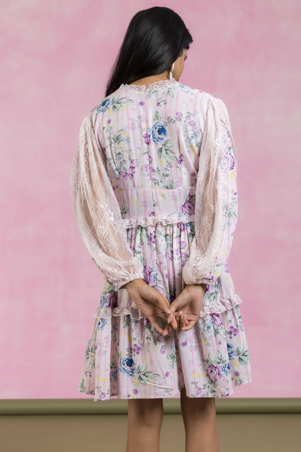 Rosalie Lace Floral Mini Dress