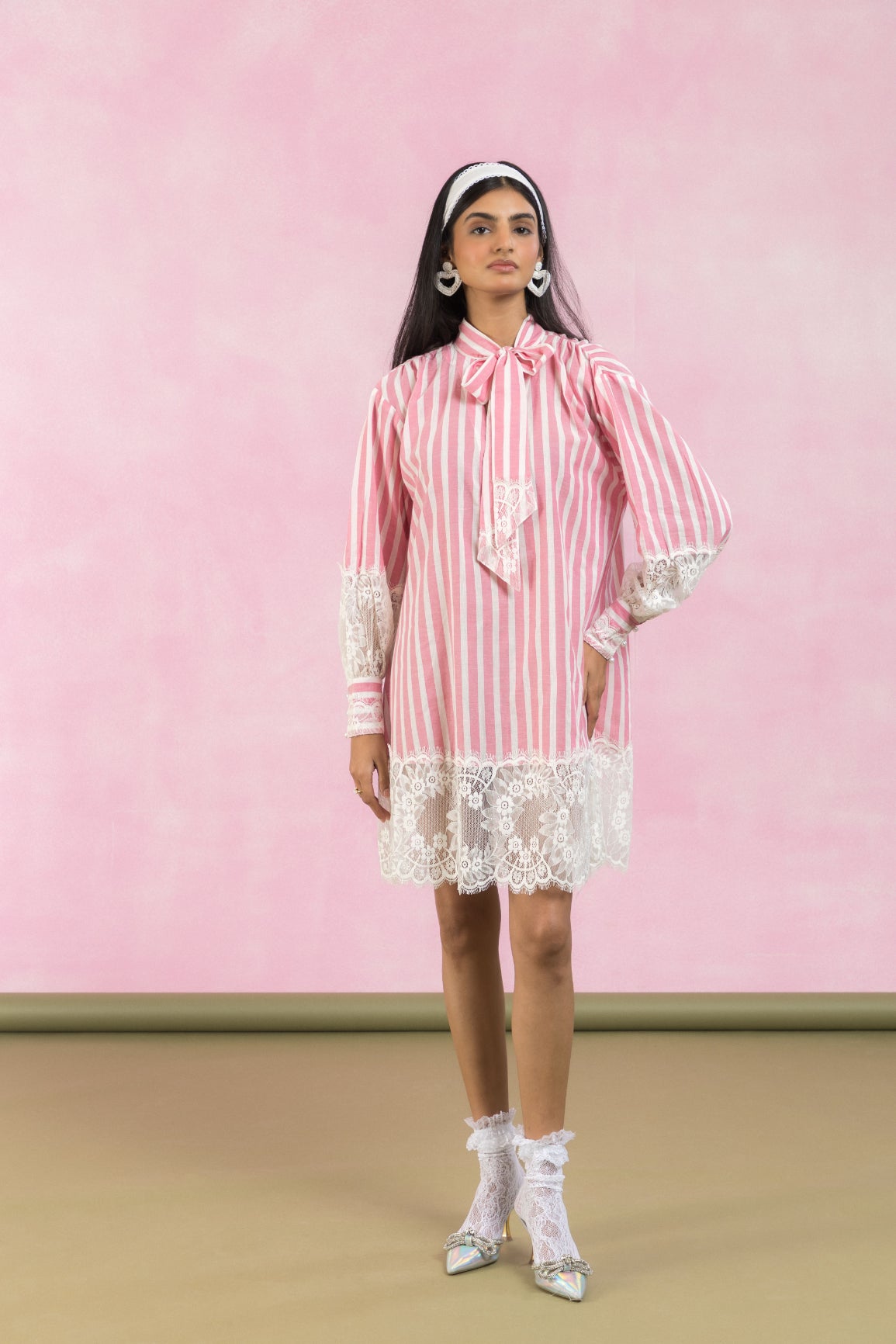 Candy Lace Striped Dress ITS YOU Candy Lace Striped Dress ITS YOU