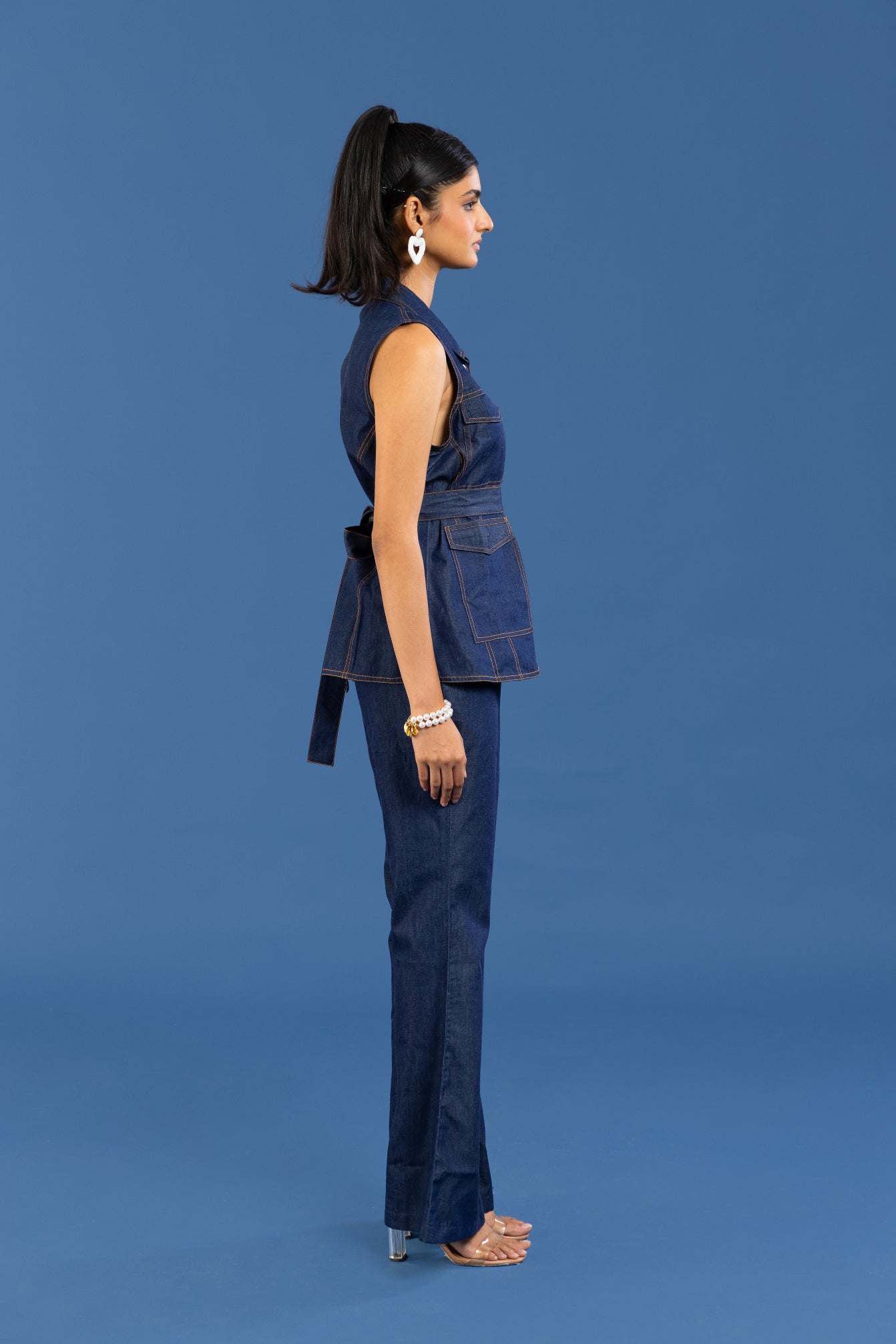 Nightfall Flared Denim Trousers