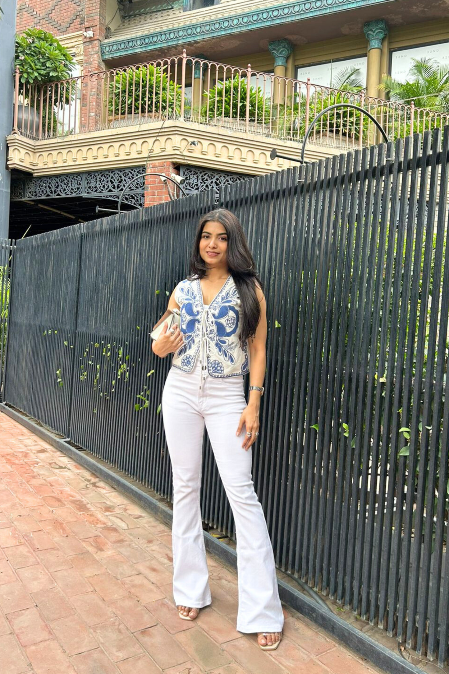 Indigo Echo Embroidered Vest