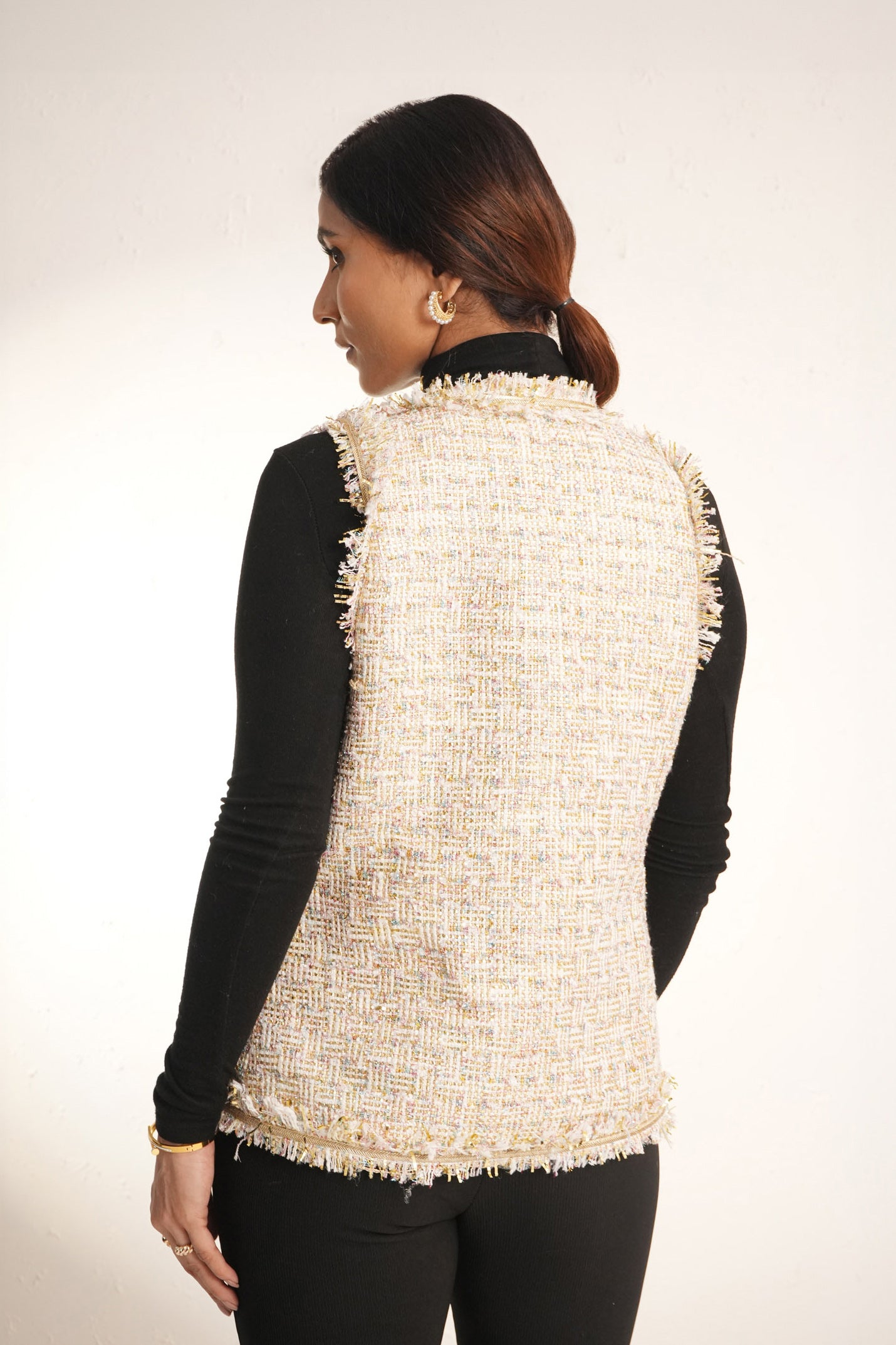 Giselle Tweed Sleeveless Jacket