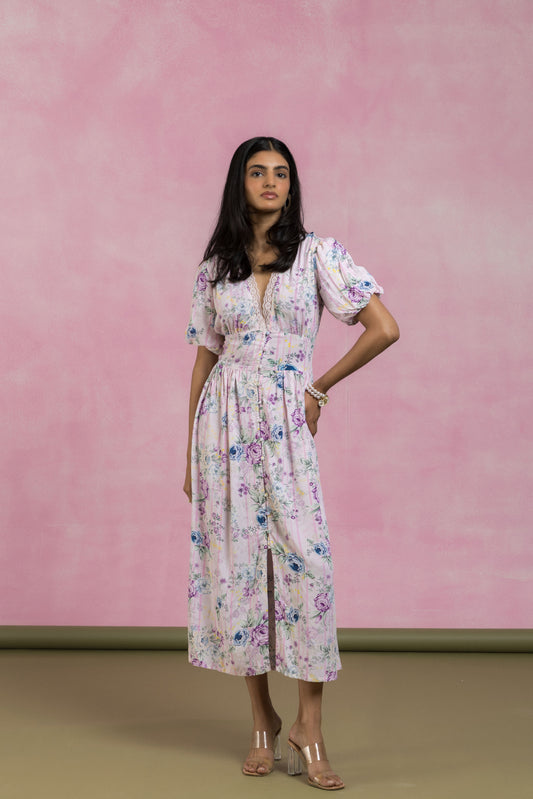 Amélie Floral Midi Dress