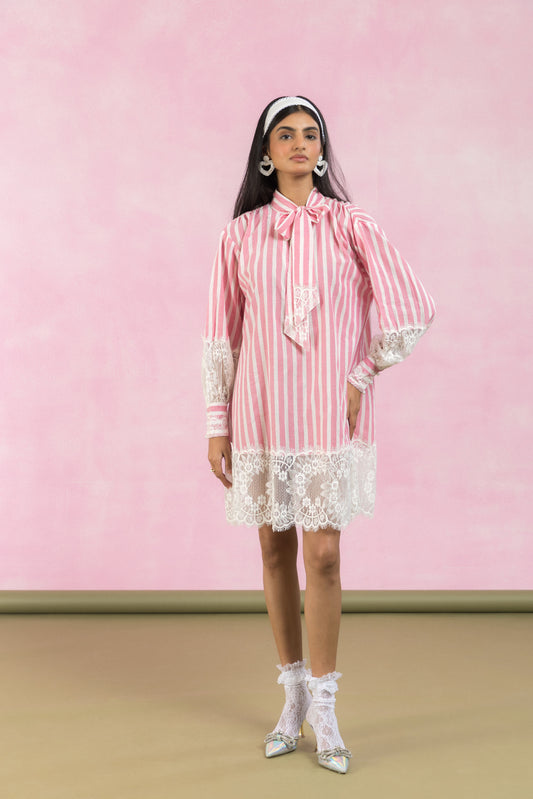 Candy Lace Striped Dress