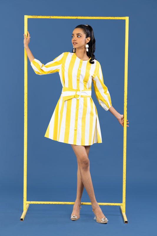 Limoncello Belted Shirt Dress