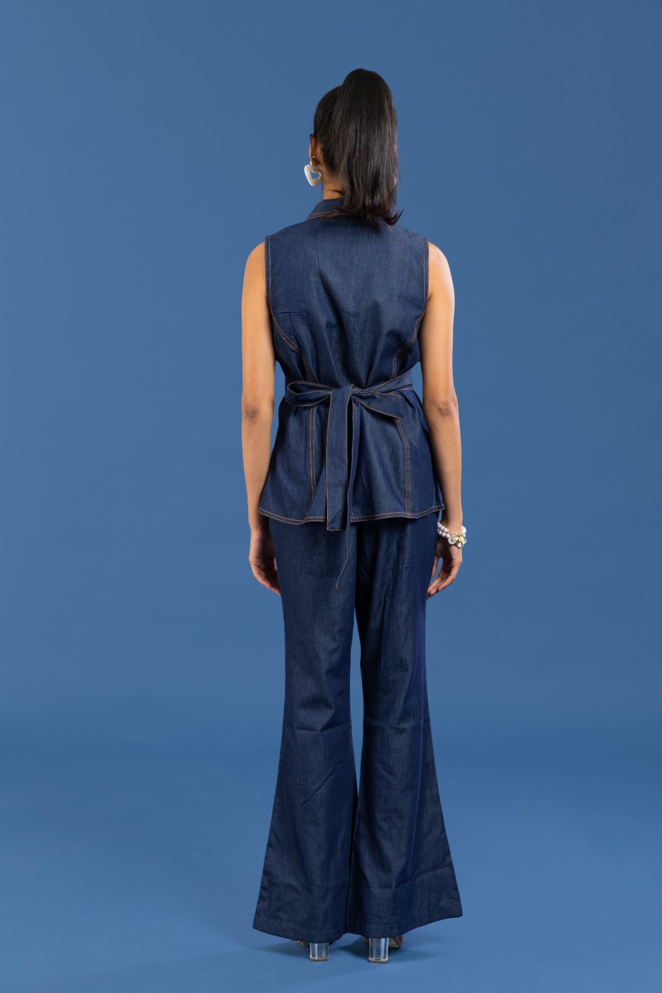 Nightfall Flared Denim Trousers